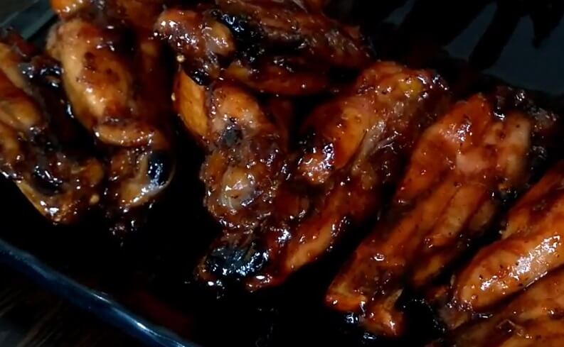 sticky backed checken wings